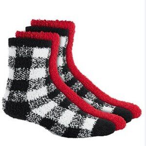 Women's 2-Pk. Buffalo Plaid Fuzzy Butter Socks